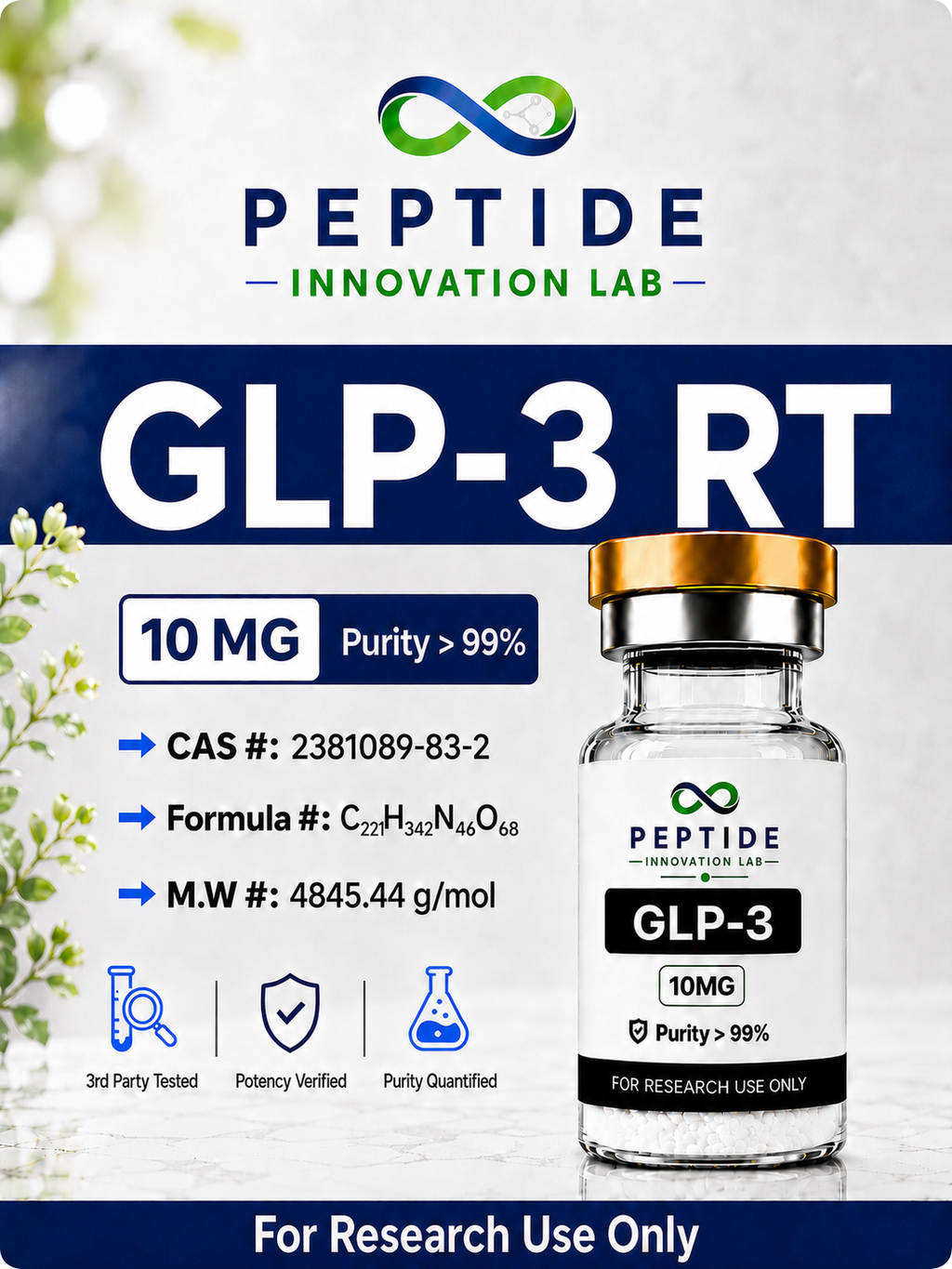 GLP-3 (Tri-Agonist Analogue) | Research Peptide | RUO